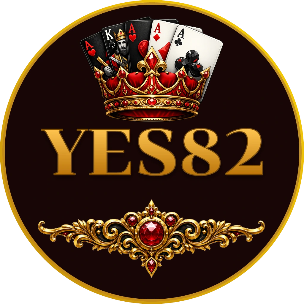Stylish female casino player in a shimmering dress among floating chips and neon shapes representing the dynamic online casino world of YES82 Malaysia